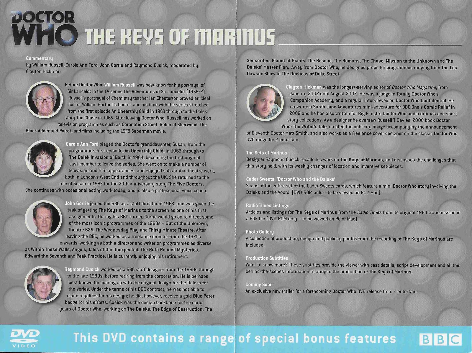 Inserts from BBCDVD 2616